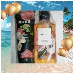 Bath& body works bundle-Rose UltraShea Butter Body Lotion-Rose Shower Gel new